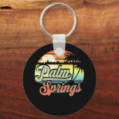 Palm Springs California Beach Vacation Sunset Sleutelhanger (Voorkant)