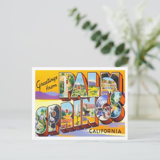 Palm Springs, California  Big Letters Briefkaart (Staand voorkant)