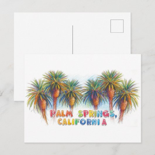 Palm springs california briefkaart (Voorkant / Achterkant)
