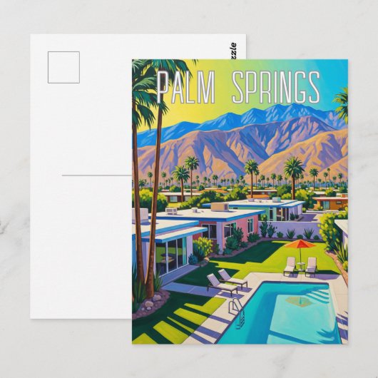 Palm Springs California Briefkaart (Voorkant / Achterkant)