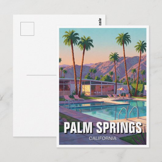 Palm Springs California Briefkaart (Voorkant / Achterkant)