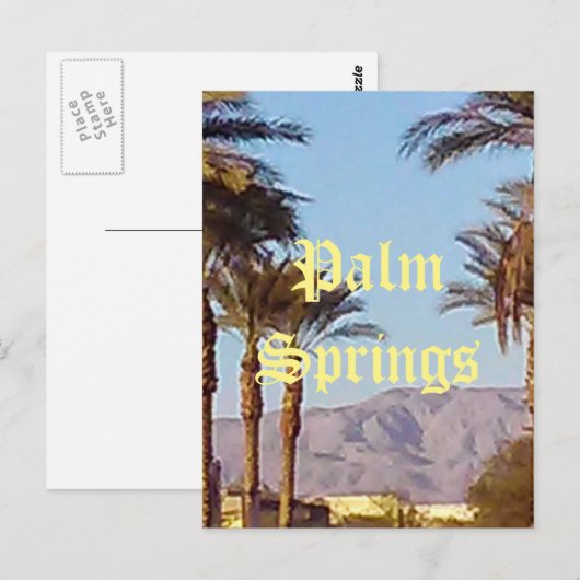 Palm Springs California Briefkaart (Voorkant / Achterkant)