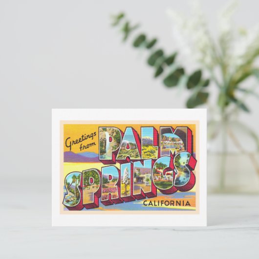 Palm Springs California CA Large Letter Briefkaart (Staand voorkant)
