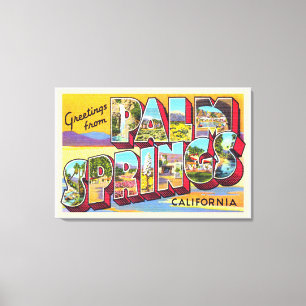 Palm Springs California CA Large Letter Briefkaart Canvas Afdruk