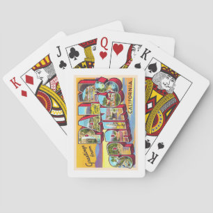 Palm Springs California CA Large Letter Briefkaart Pokerkaarten