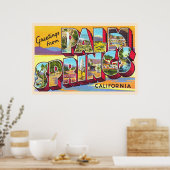 Palm Springs California CA Large Letter Briefkaart Poster (Keuken)