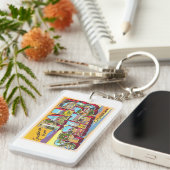 Palm Springs California CA Large Letter Briefkaart Sleutelhanger (Voorkant Rechts)