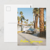 Palm Springs California Classic Auto en Palm Trees Briefkaart (Voorkant / Achterkant)