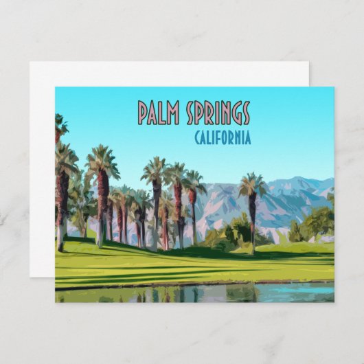 Palm Springs California  Flat Kaart (Voorkant / Achterkant)