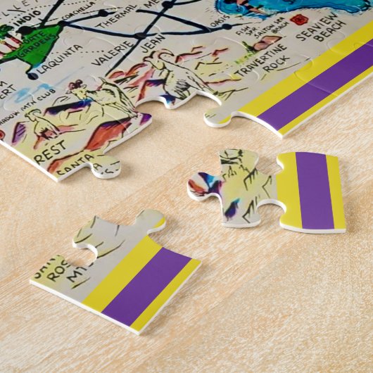 Palm Springs California kaart puzzel (Zijkant)