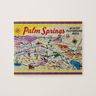 Palm Springs California kaart puzzel Legpuzzel