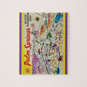 Palm Springs California kaart puzzel Legpuzzel (Verticaal)