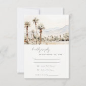 Palm Springs California Landscape Wedding RSVP Kaartje (Voorkant)