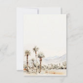 Palm Springs California Landscape Wedding RSVP Kaartje (Achterkant)