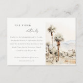 Palm Springs California Landschap Wedding Details Informatiekaartje (Voorkant)