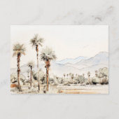Palm Springs California Landschap Wedding Details Informatiekaartje (Achterkant)