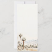 Palm Springs California Landschap Wedding Menu Kaart (Achterkant)
