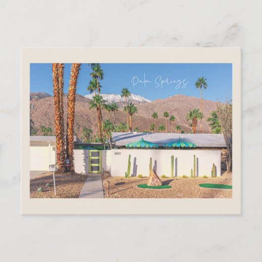 Palm Springs California - Mideeuw Modern Briefkaart (Voorkant)