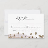PALM SPRINGS California Mountain Skyline RSVP Card Kaart (Voorkant)