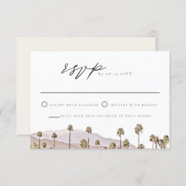 PALM SPRINGS California Mountain Skyline RSVP Card Kaart