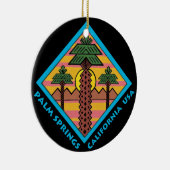 PALM SPRINGS California, originele illustratie Keramisch Ornament (Rechts)
