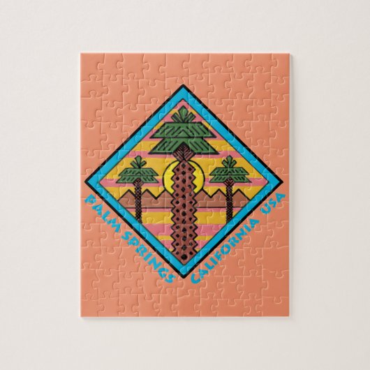 PALM SPRINGS California, originele illustratie Legpuzzel (Verticaal)