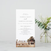 PALM SPRINGS California Palm Tree Wedding Programm Bedankkaart (Staand voorkant)