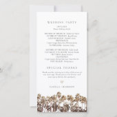 PALM SPRINGS California Palm Tree Wedding Programm Bedankkaart (Achterkant)