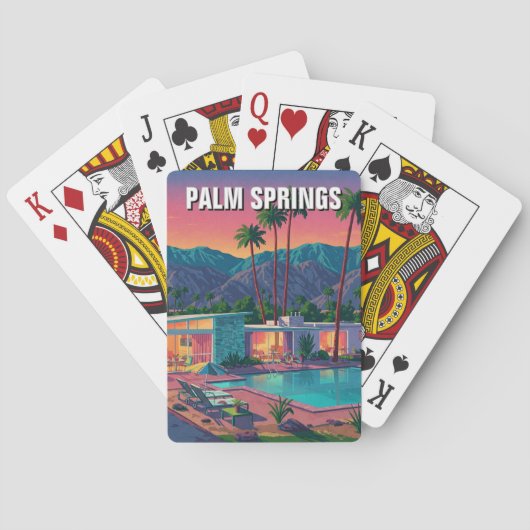 Palm Springs California Pokerkaarten (Achterkant)