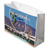 Palm Springs California Pool Hotel Bomen Retro Groot Cadeauzakje (Achterkant Gekanteld)