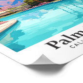Palm Springs California reisillustratie Poster (Hoek)