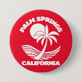 Palm Springs California Ronde Button 7,6 Cm (Voorkant)