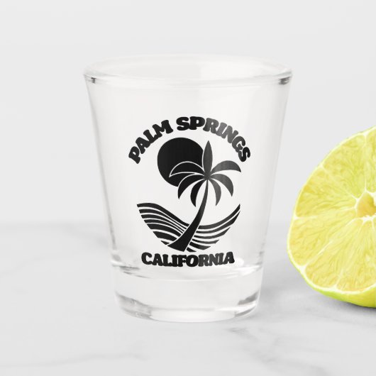 Palm Springs California Shot Glas (Voorkant)
