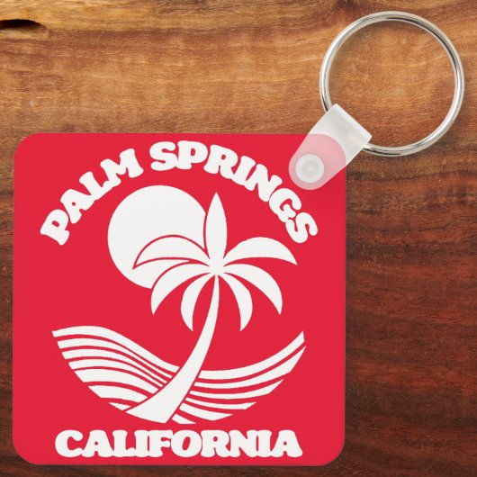 Palm Springs California Sleutelhanger (Achterkant)