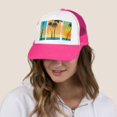 Palm Springs California Trucker Hat Pet (In situ)
