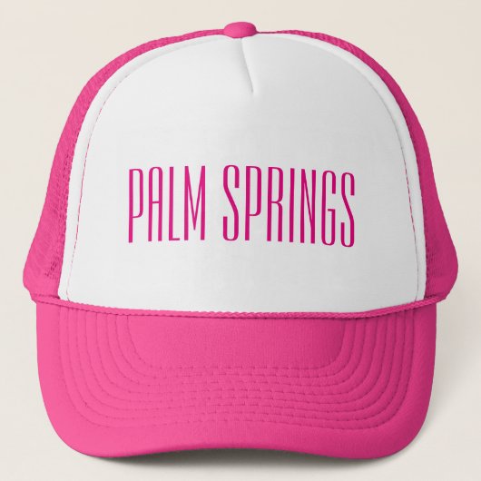 Palm Springs California Trucker Hat Pet (Voorkant)