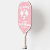Palm Springs California US Pink and White Custom Pickleball Paddle (Links)