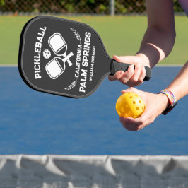 Palm Springs California US Zwart-wit Custom Pickleball Paddle