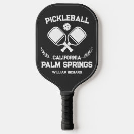 Palm Springs California US Zwart-wit Custom Pickleball Paddle