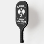 Palm Springs California US Zwart-wit Custom Pickleball Paddle (Links)