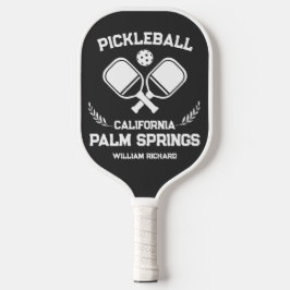 Palm Springs California US Zwart-wit Custom Pickleball Paddle