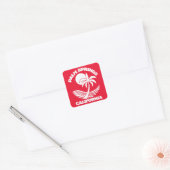 Palm Springs California Vierkante Sticker (Envelop)