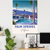 Palm Springs California vintage Poster (Thuiskantoor)