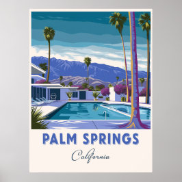 Palm Springs California vintage Poster