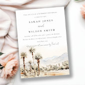 Palm Springs California Wedding Jubileum Kaart