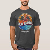 Palm Springs    CaliforniaRetro Palm Tree T-shirt (Voorkant)