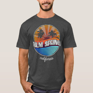 Palm Springs CaliforniaRetro Palm Tree T-shirt