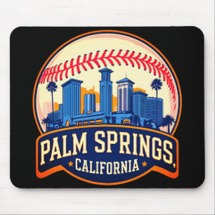 Palm Springs Californië Baseball City Silhouet Muismat