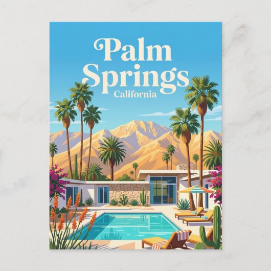 Palm Springs Californië Briefkaart (Voorkant)