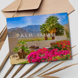 Palm Springs Californië Bruiloft Save the Date Aankondigingskaart